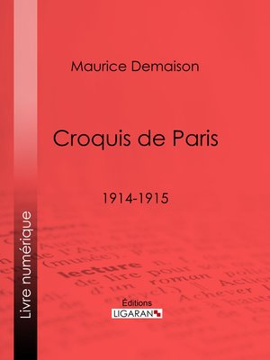 cover image of Croquis de Paris